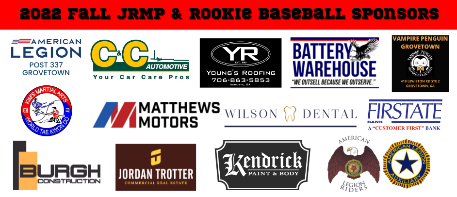 2022 Fall JRMP & Rookie Sponsors